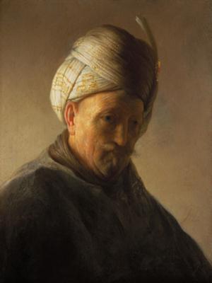 REMBRANDT Harmenszoon van Rijn Old man with turban oil painting picture